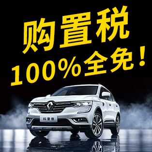 100%全免购置税！