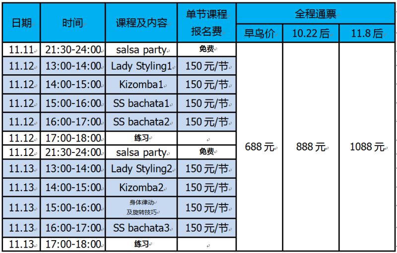 熱線:88850050 daron salsa初級速成班 課程設置及收費 mallissas