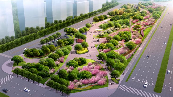 《大同市御东新区西京街绿轴景观带建设项目》设计方案公示