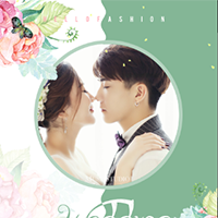 小清新浪漫婚礼请柬/邀请卡/喜酒/结婚